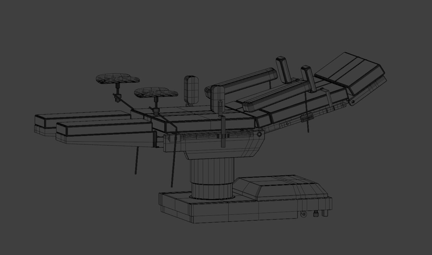  surgical table Low-poly 3D model_8