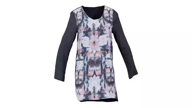 Mirrored Flowers Dress