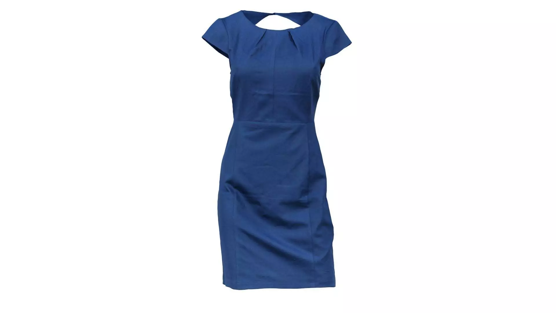 Plain Blue Zipper Dress Low-poly 3D model