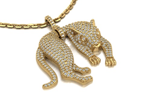 Panther  Pendant 3D print model_2