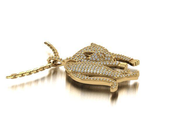 Panther  Pendant 3D print model_1