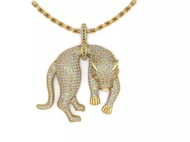 Panther  Pendant 3D print model_0