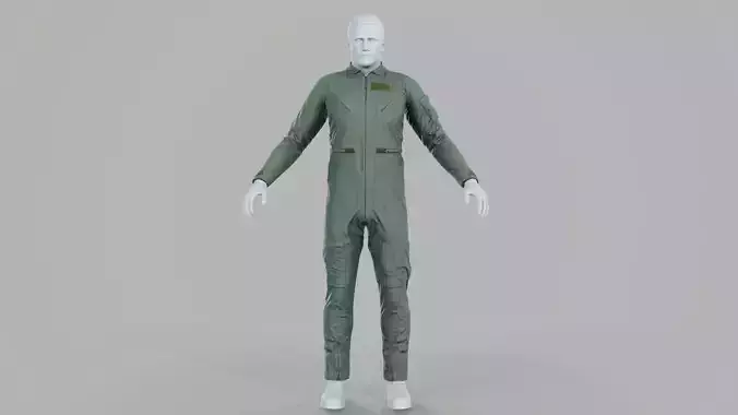 Flightsuit Low-poly 3D model