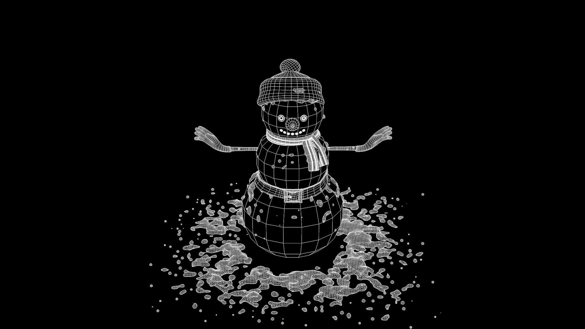 Snowman in The Snow 3D model_9