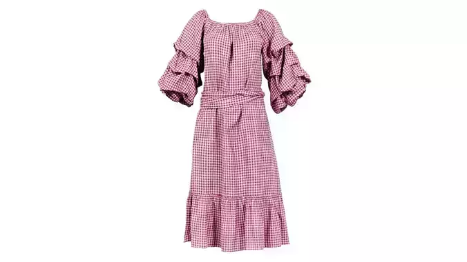 Red Square Salsa Dress