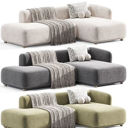 Corner sofa Weivel Barhat Forest 3D model