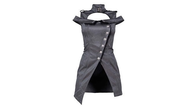 Shoulder Straps Dress Low-poly 3D model
