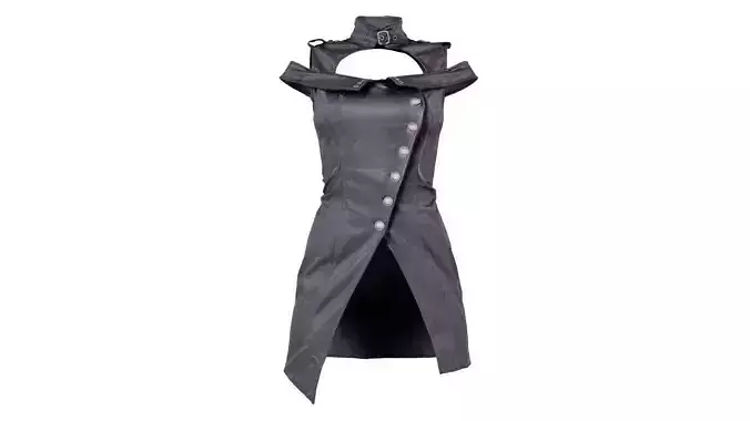 Shoulder Straps Dress Low-poly 3D model