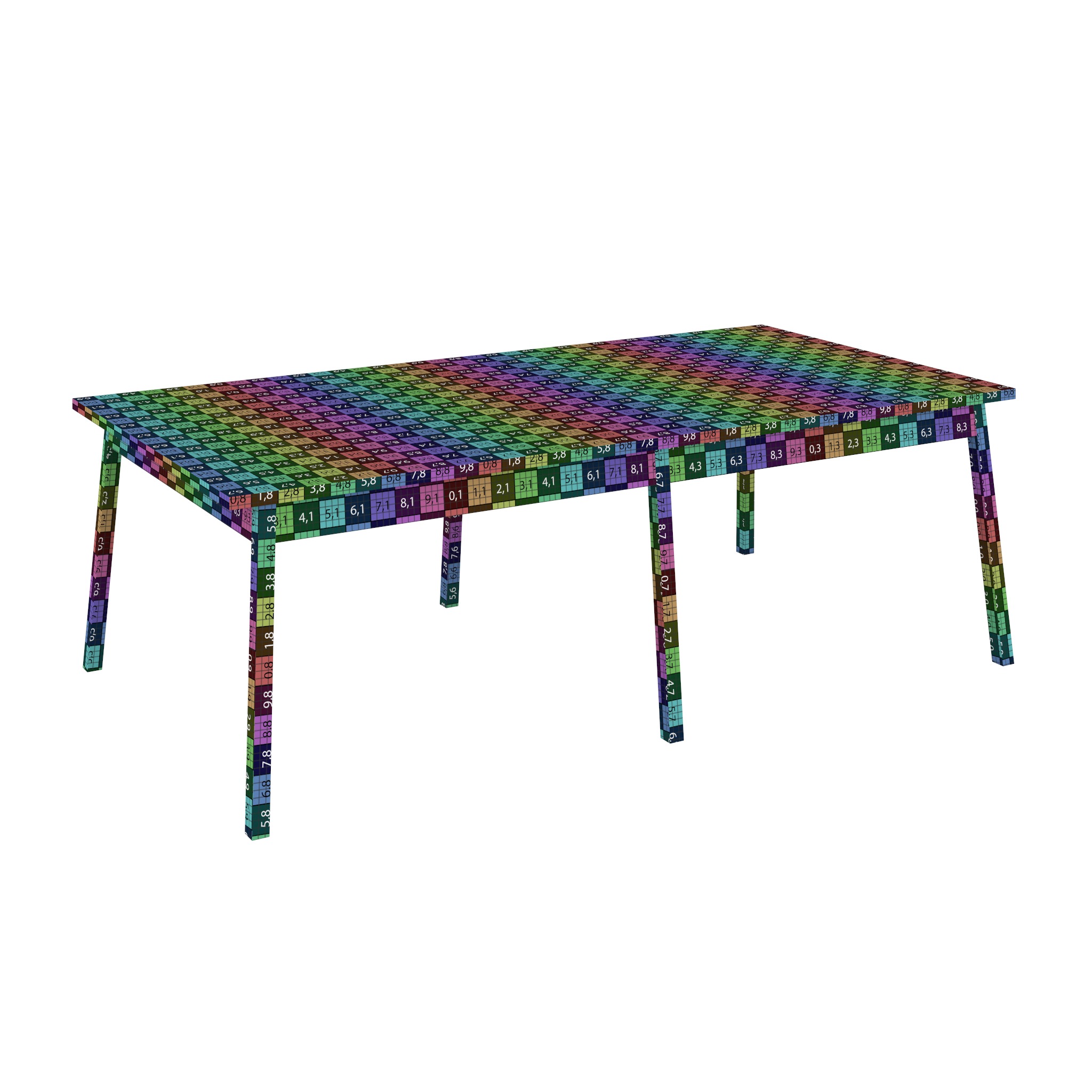Big dining table 3D model_8