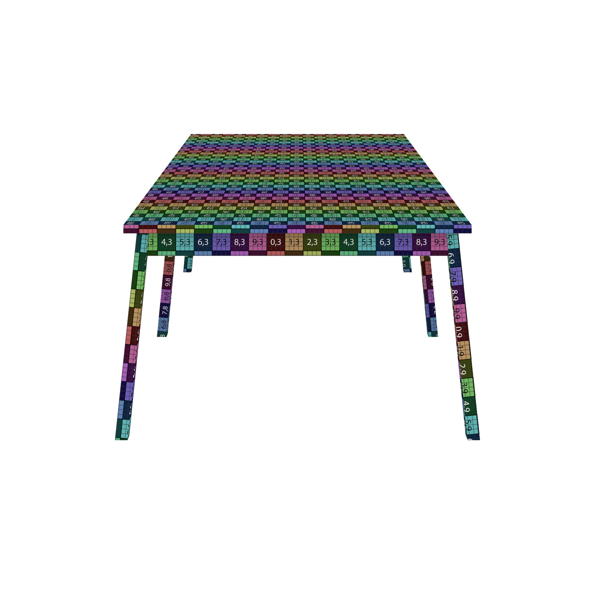 Big dining table 3D model_5