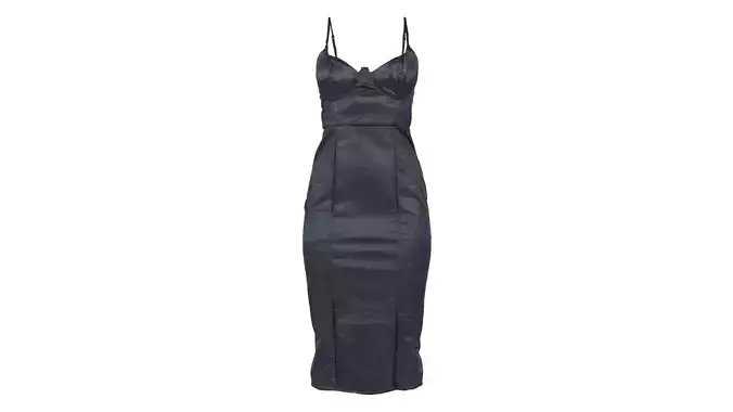 Structured Vinyl Dress