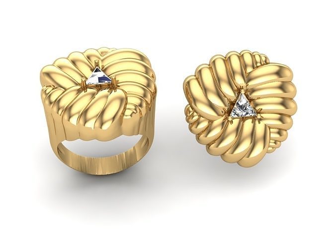 Ring and Earring 3D print model