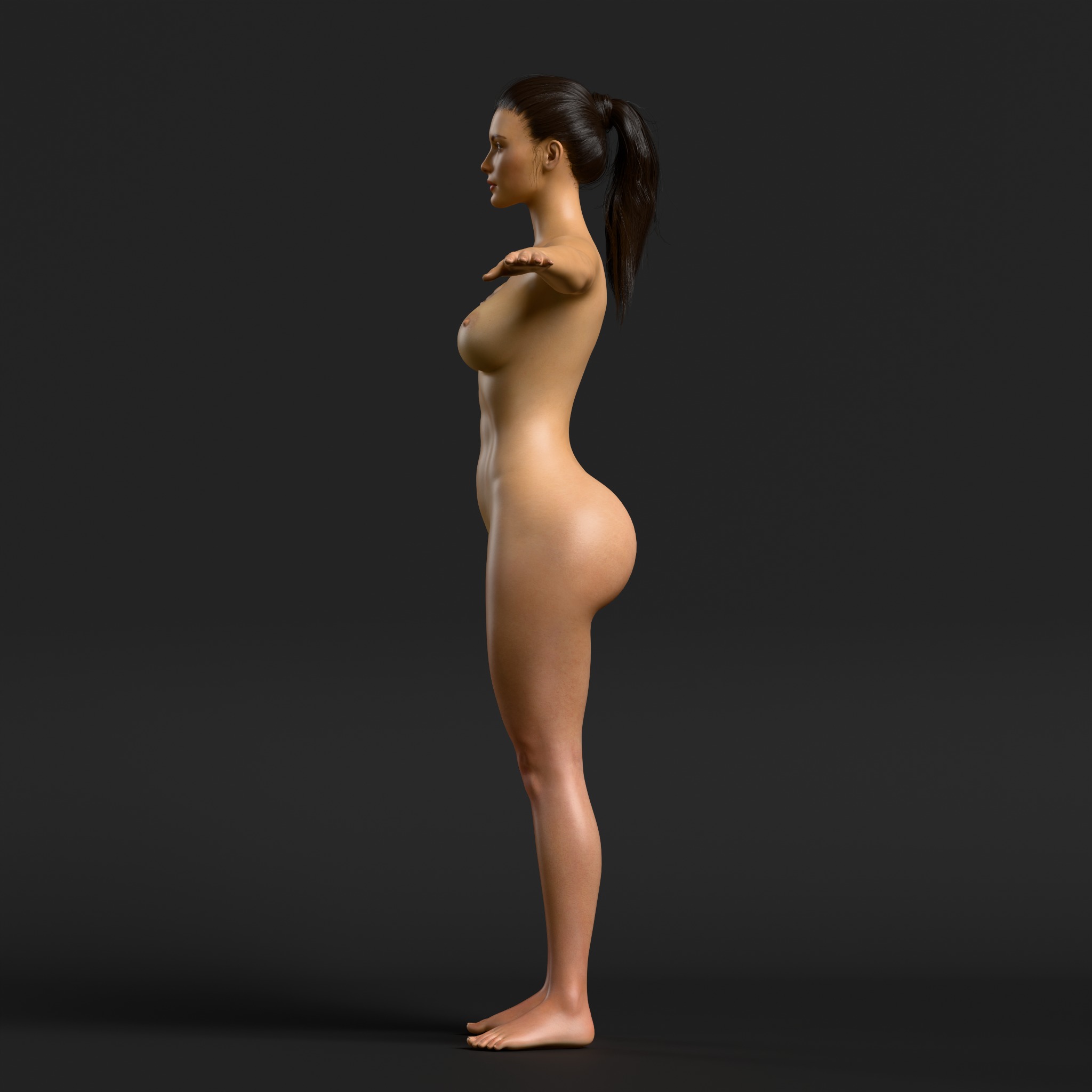 Detailed Sexy Female Character Fully Rigged Molly Low-poly 3D model_8