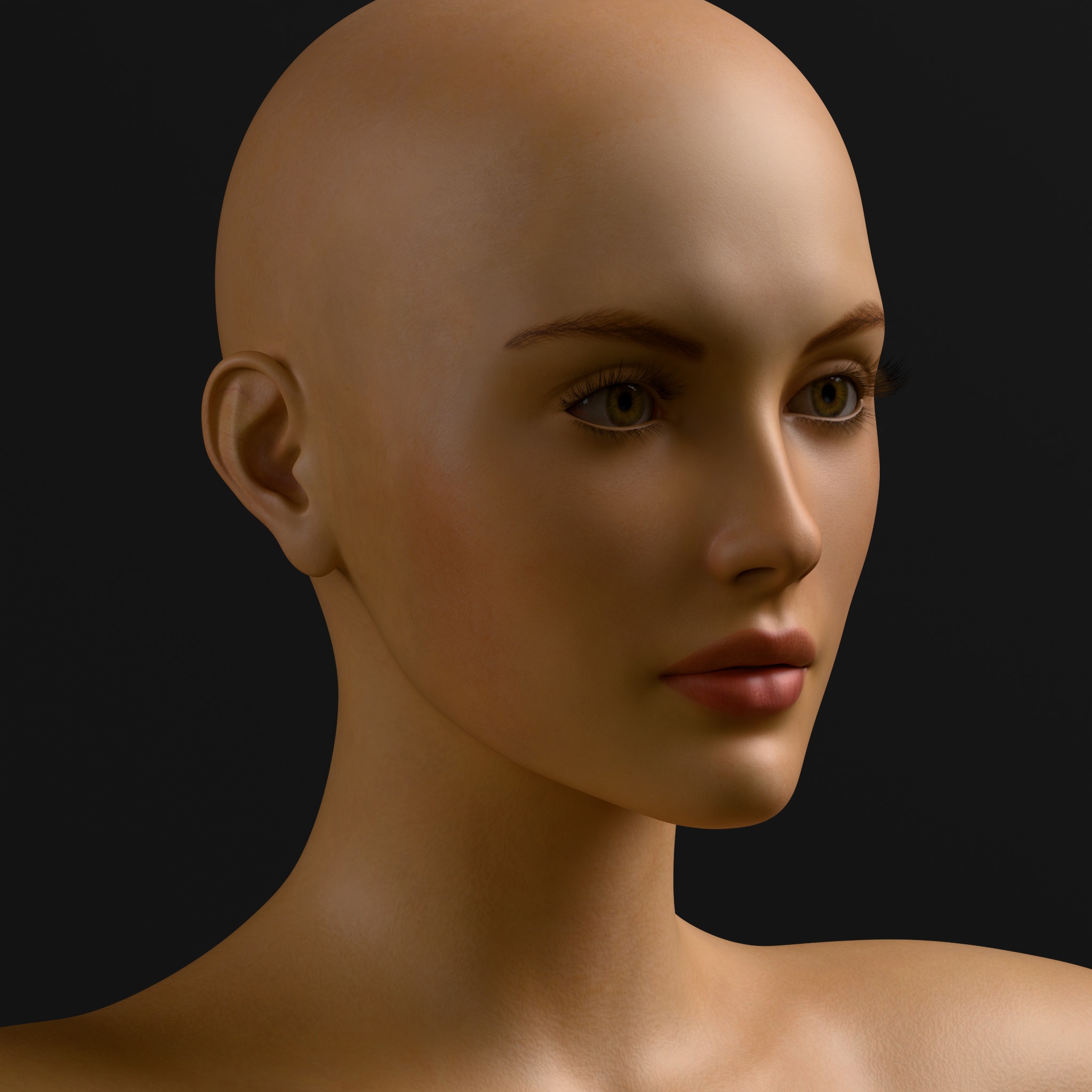 Detailed Sexy Female Character Fully Rigged Molly Low-poly 3D model_9