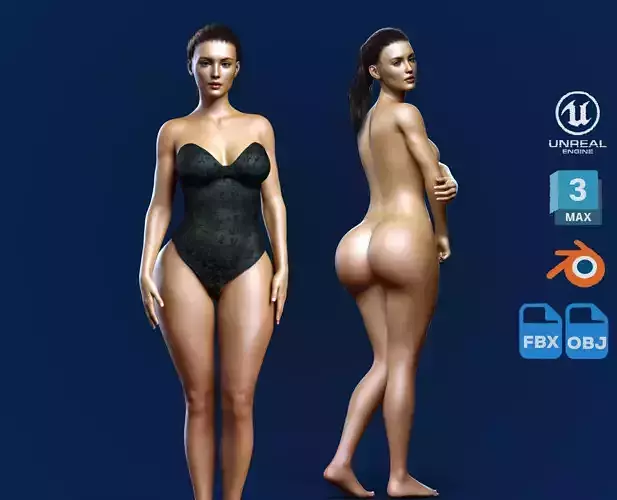 Detailed Sexy Female Character Fully Rigged Molly Low-poly 3D model Detailed Sexy Female Character Fully Rigged Molly Low-poly 3D model