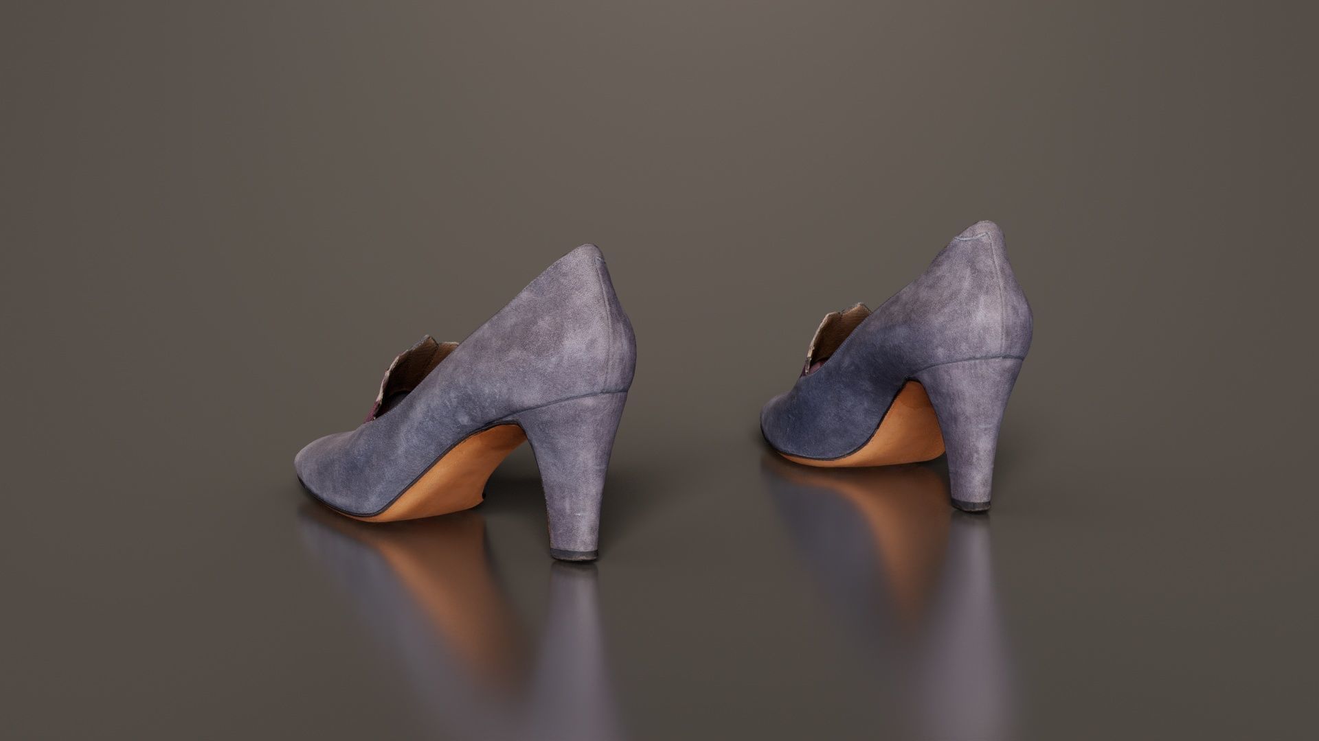 Art Deco Pumps Low-poly 3D model_2