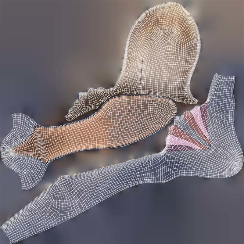 Art Deco Pumps Low-poly 3D model_14