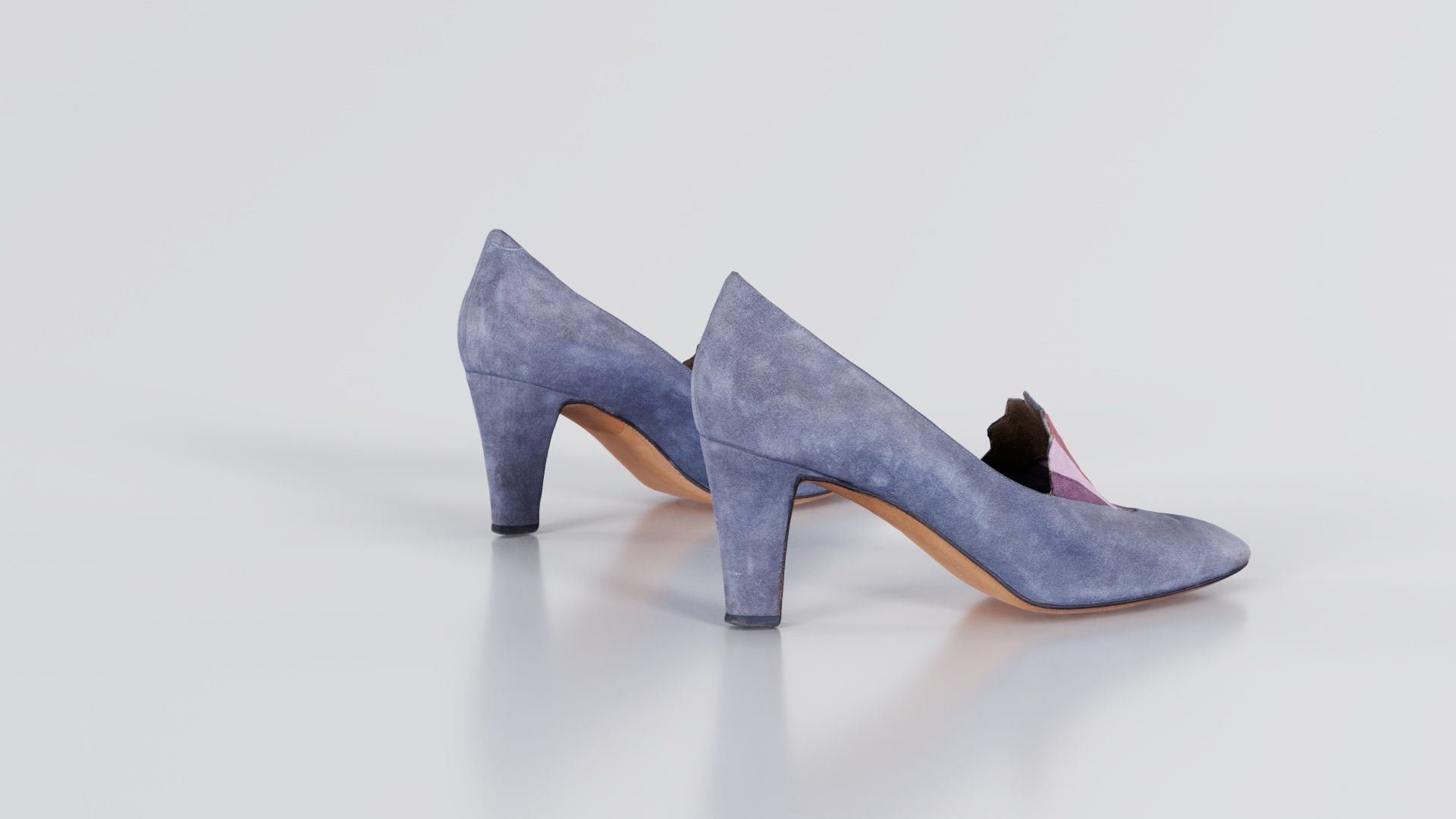 Art Deco Pumps Low-poly 3D model_8
