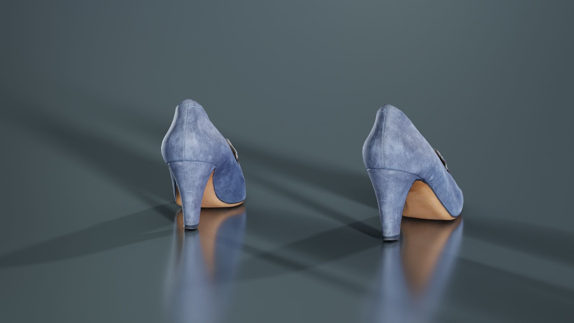 Art Deco Pumps Low-poly 3D model_7