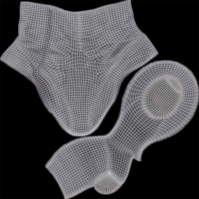 Big Black Boots Low-poly 3D model_14