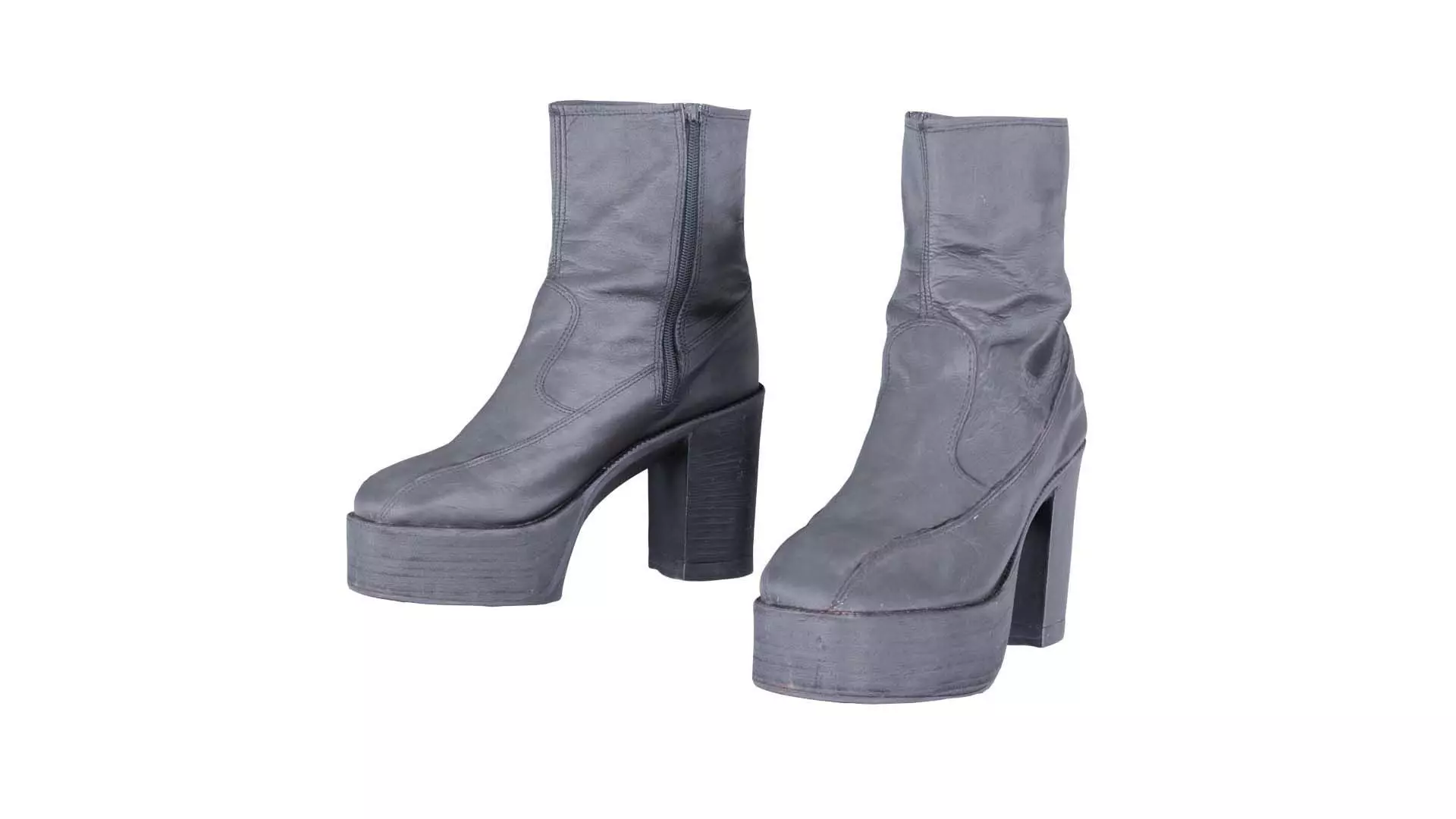 Big Black Boots Low-poly 3D model_0