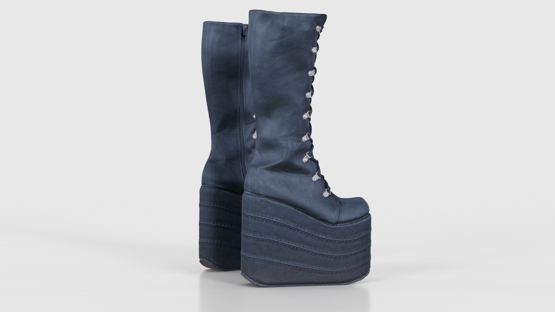 Big Block Boots Low-poly 3D model_20