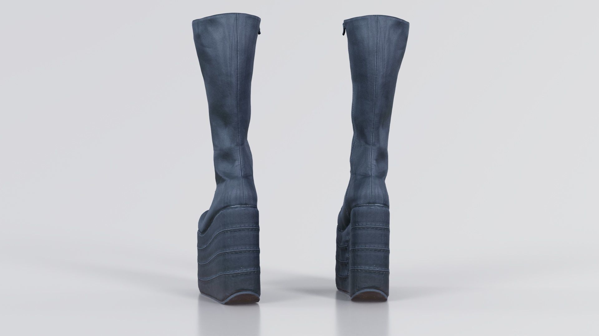 Big Block Boots Low-poly 3D model_8