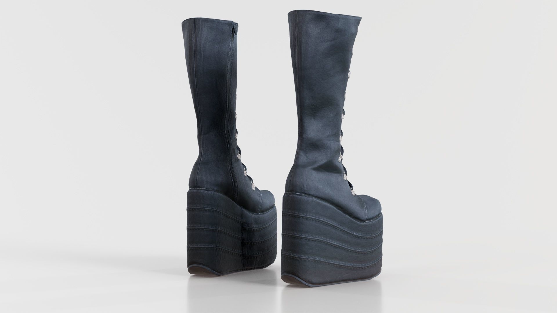 Big Block Boots Low-poly 3D model_3