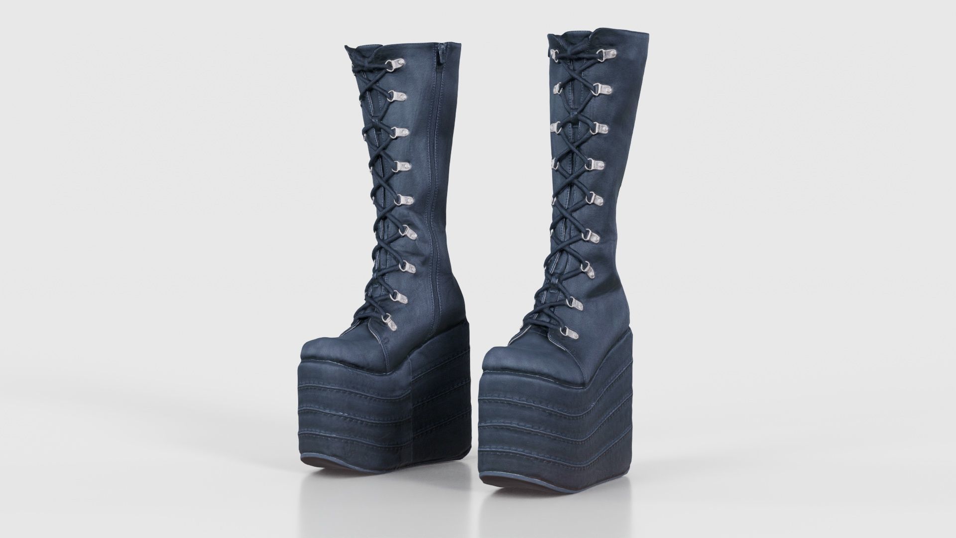 Big Block Boots Low-poly 3D model_15