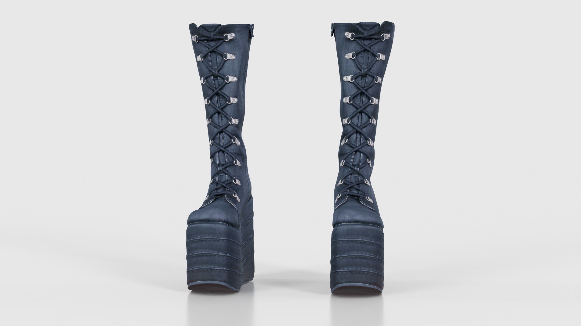 Big Block Boots Low-poly 3D model_16