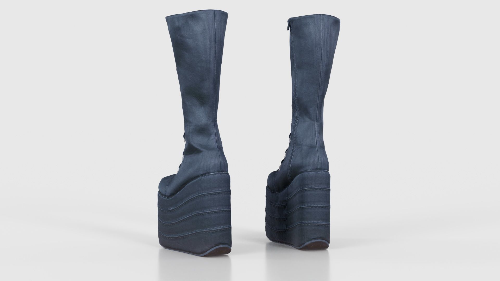 Big Block Boots Low-poly 3D model_23