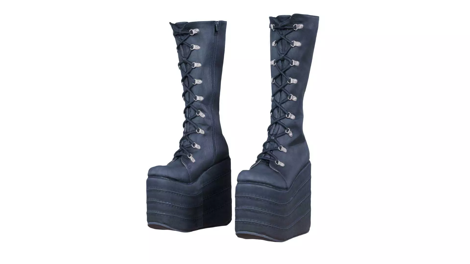 Big Block Boots Low-poly 3D model_0