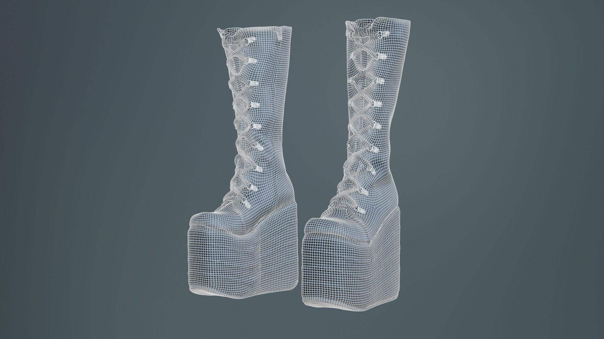 Big Block Boots Low-poly 3D model_9