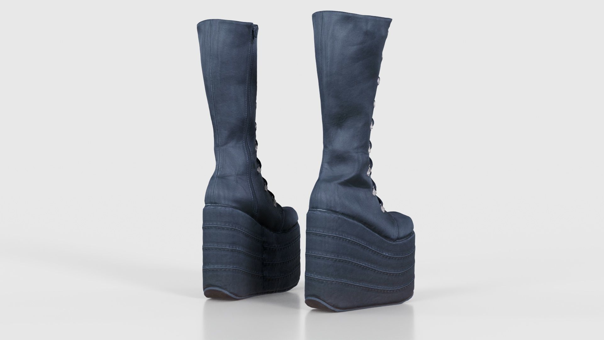 Big Block Boots Low-poly 3D model_21
