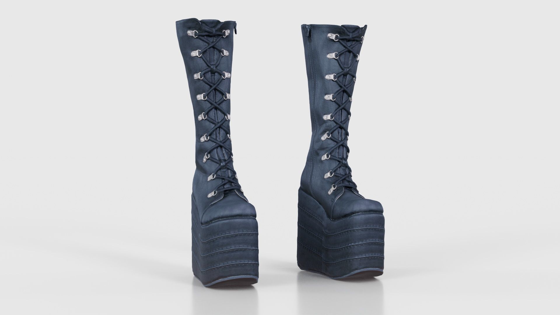 Big Block Boots Low-poly 3D model_17