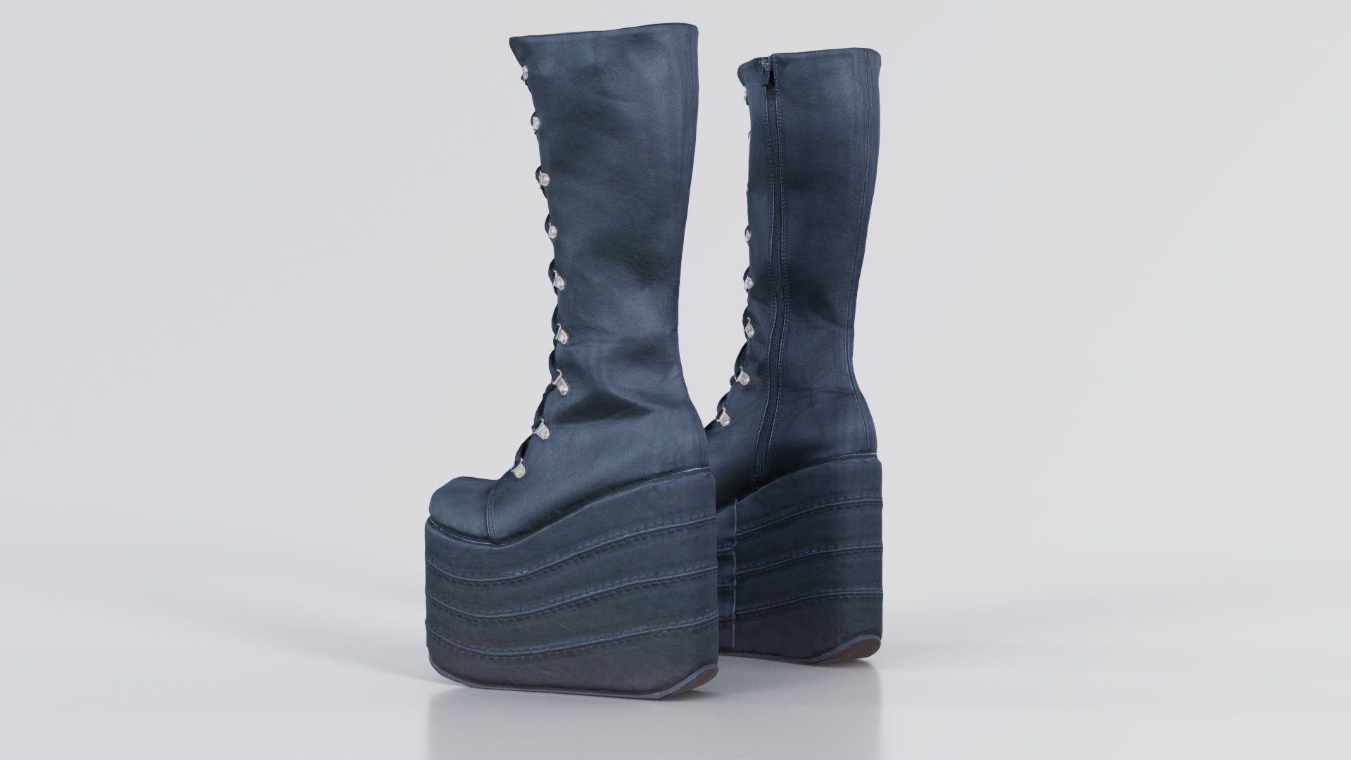 Big Block Boots Low-poly 3D model_4