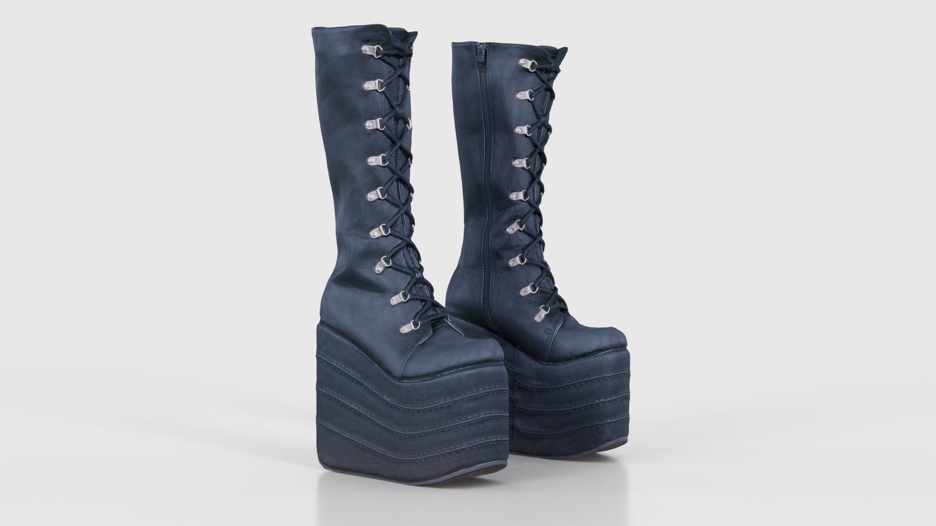 Big Block Boots Low-poly 3D model_18