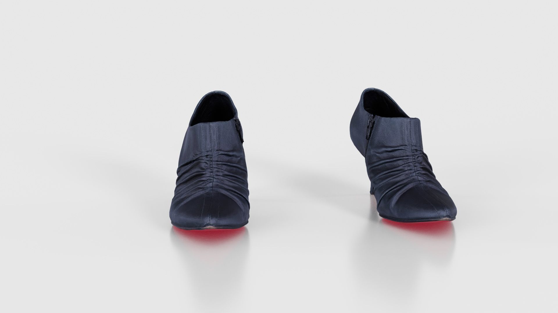 Black Leather Pumps Low-poly 3D model_17