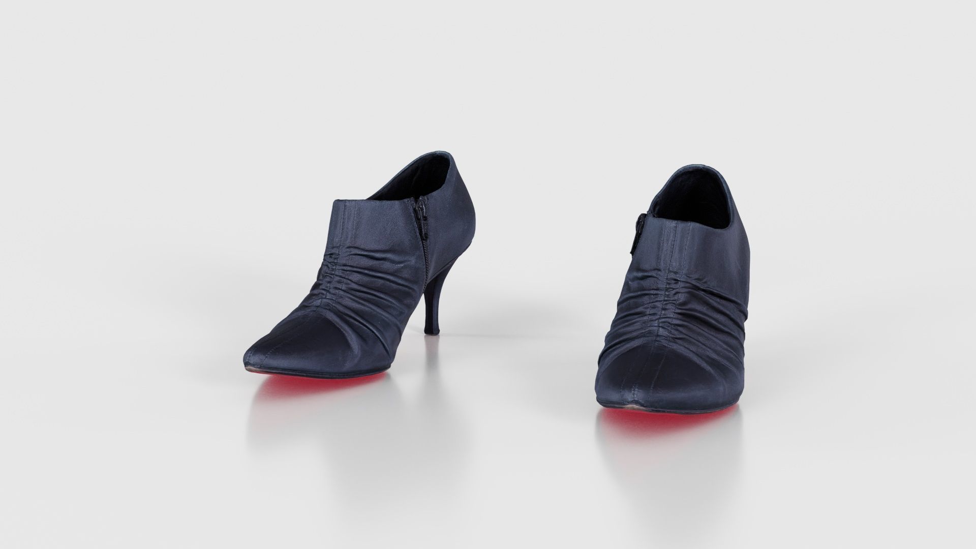 Black Leather Pumps Low-poly 3D model_16