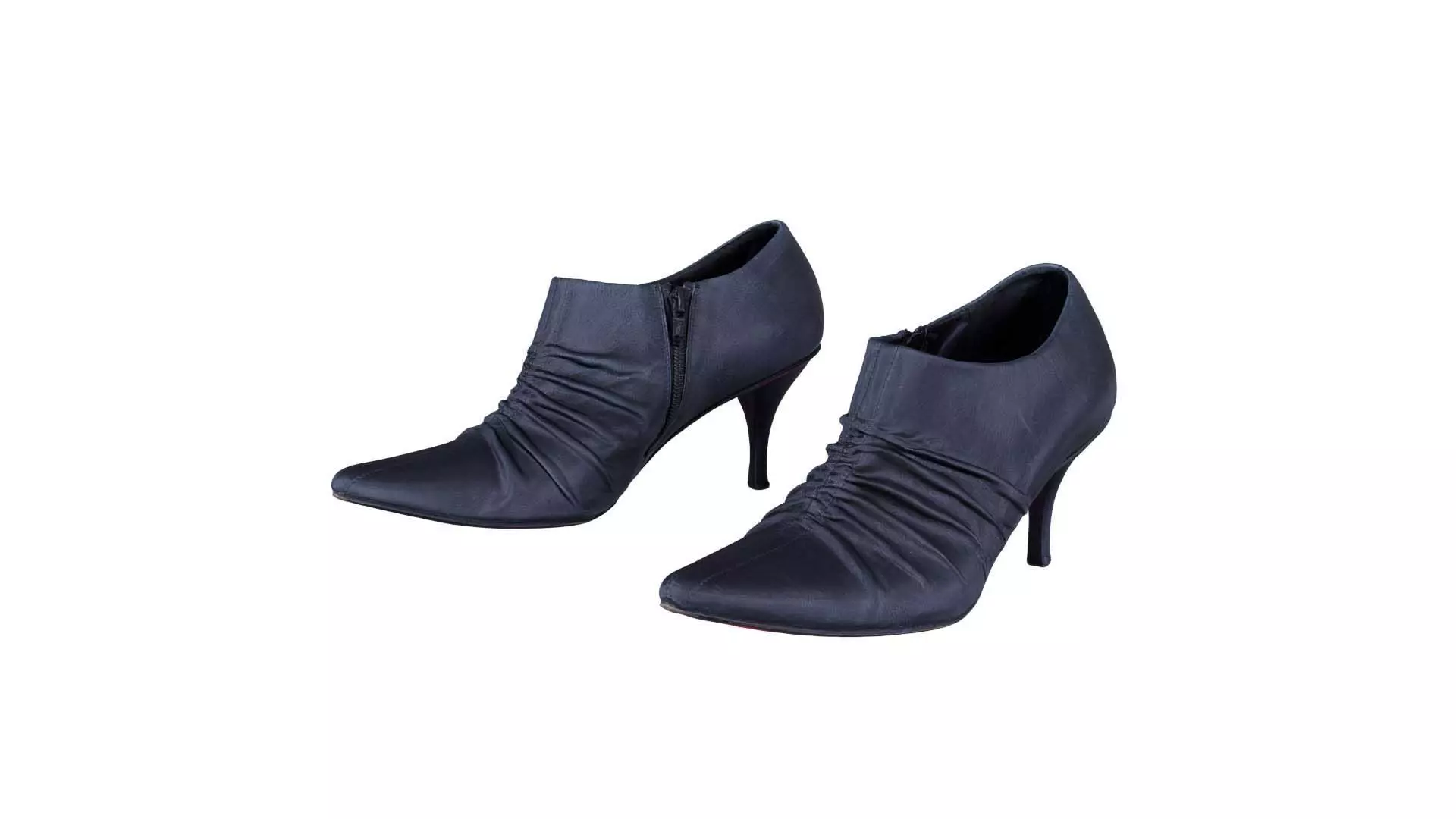 Black Leather Pumps Low-poly 3D model_0