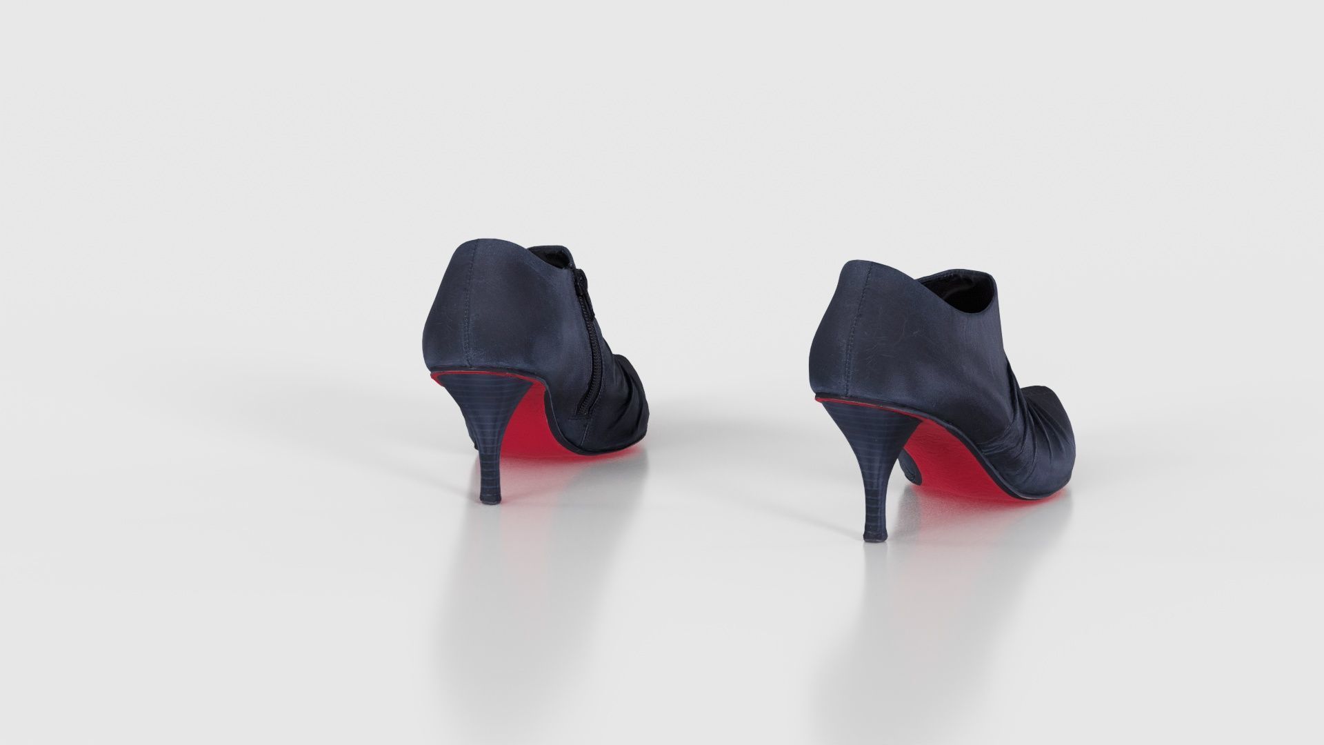 Black Leather Pumps Low-poly 3D model_22