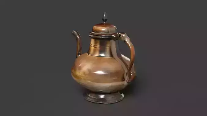 Chinese brass teapot figure 