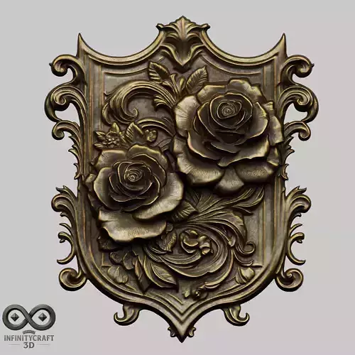 Frame of Royal Roses STL file for 3d Printing or CNC