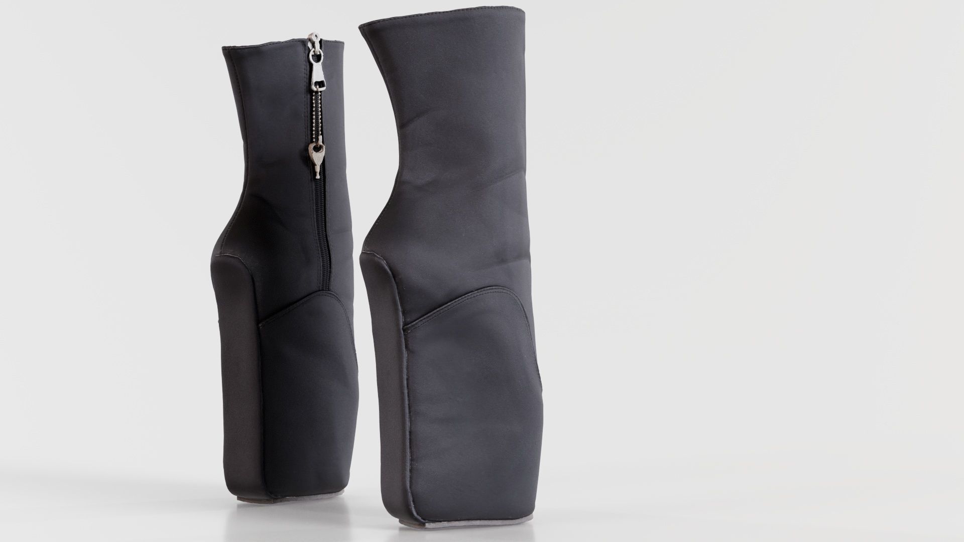 Block Ballet Boots Low-poly 3D model_8