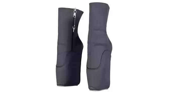 Block Ballet Boots Low-poly 3D model