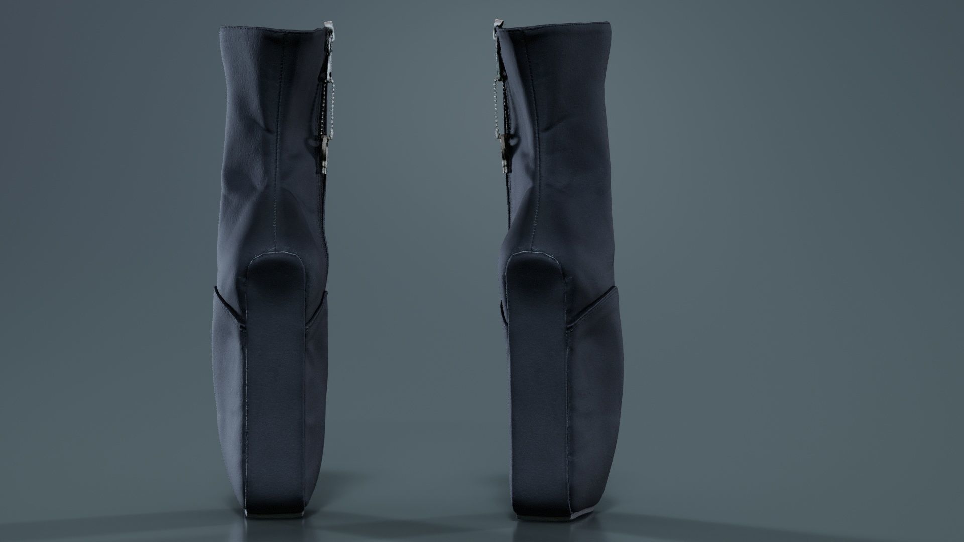 Block Ballet Boots Low-poly 3D model_1