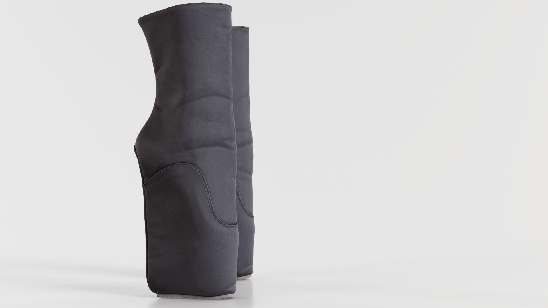 Block Ballet Boots Low-poly 3D model_4