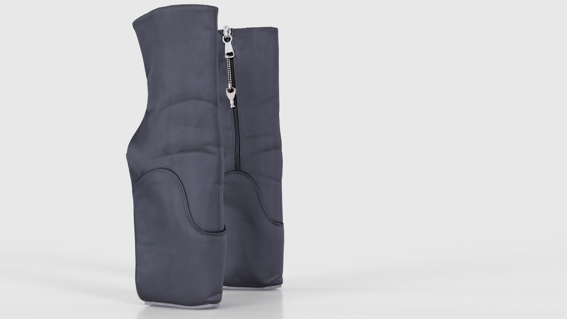 Block Ballet Boots Low-poly 3D model_19