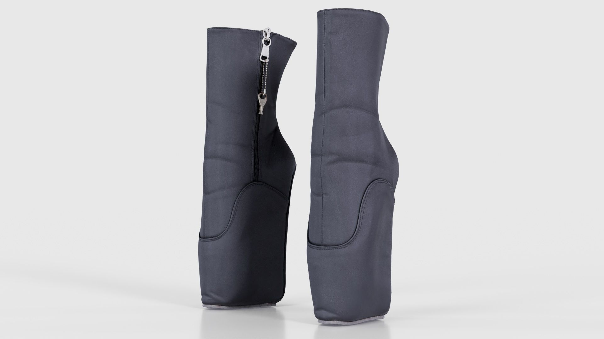 Block Ballet Boots Low-poly 3D model_15