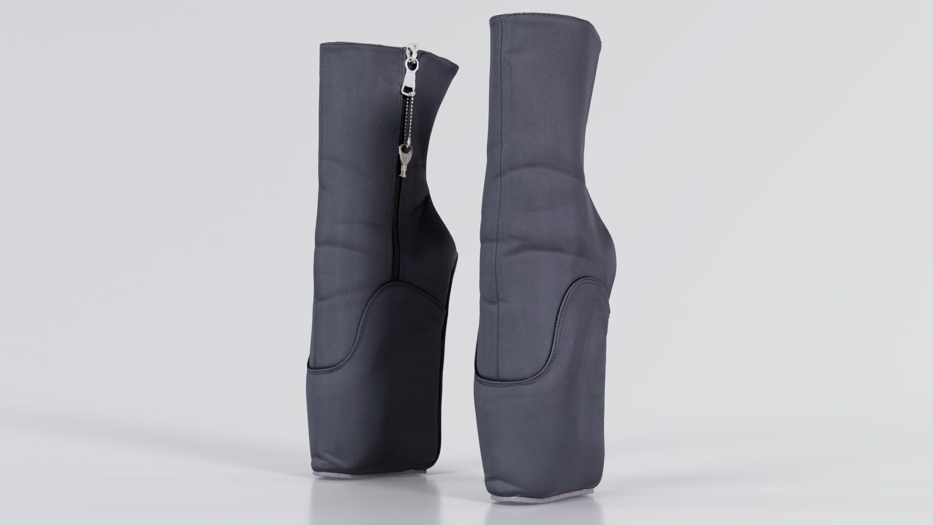 Block Ballet Boots Low-poly 3D model_7